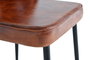 GINER Y COLOMER Chaise en cuir marron et pieds en métal